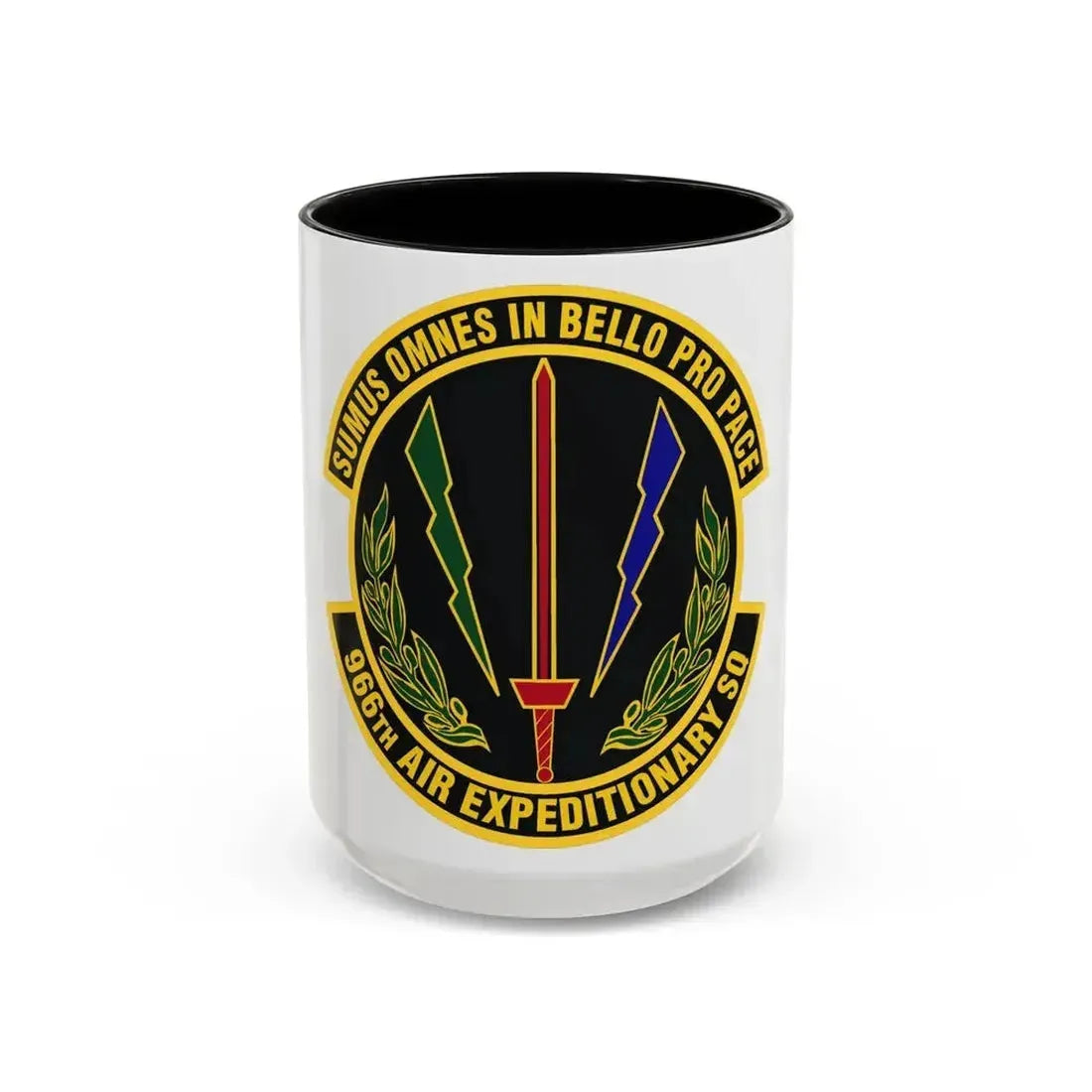 966th Air Expeditionary Squadron (U.S. Air Force) Accent Coffee Mug 15oz Black - Go Mug Yourself
