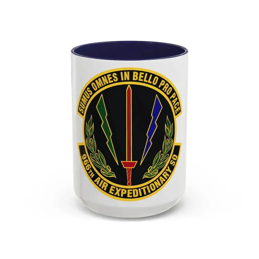 966th Air Expeditionary Squadron (U.S. Air Force) Accent Coffee Mug 15oz Navy - Go Mug Yourself