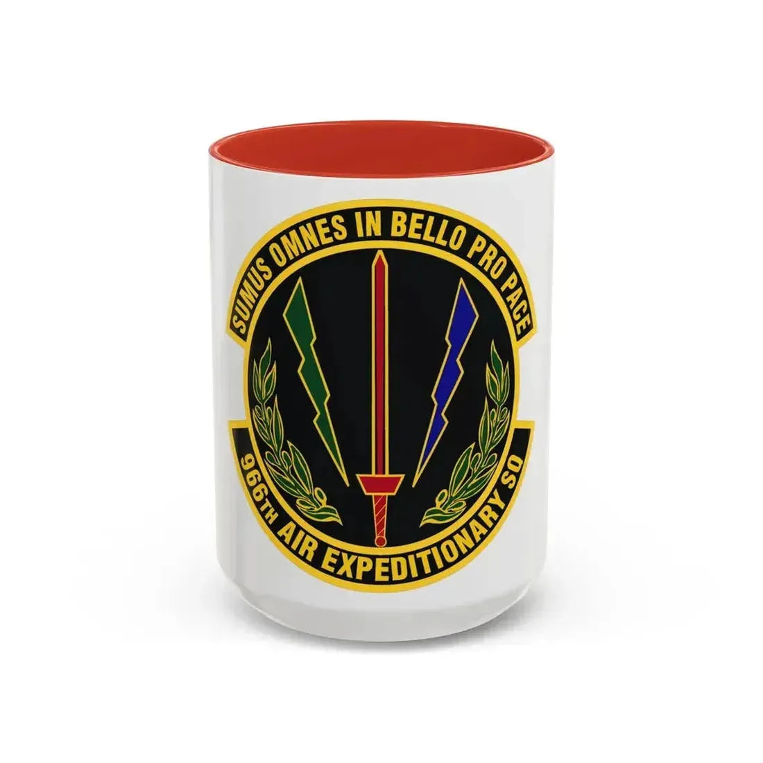 966th Air Expeditionary Squadron (U.S. Air Force) Accent Coffee Mug 15oz Red - Go Mug Yourself