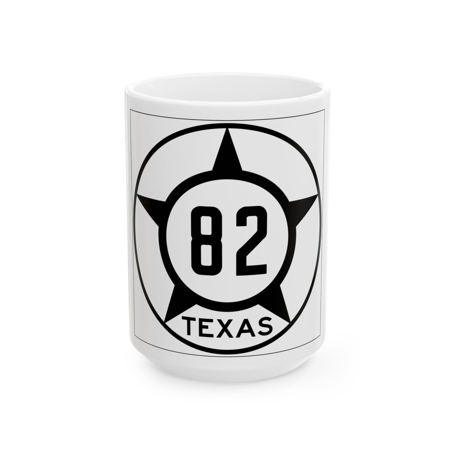 Old Texas 82 (Texas) (Road Sign) White Coffee Mug