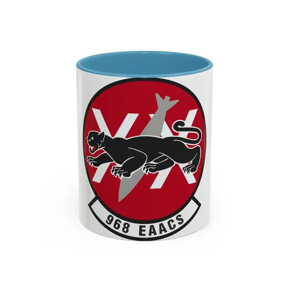 968th Expeditionary Airborne Air Control Squadron (U.S. Air Force) Accent Coffee Mug 11oz Light Blue - Go Mug Yourself