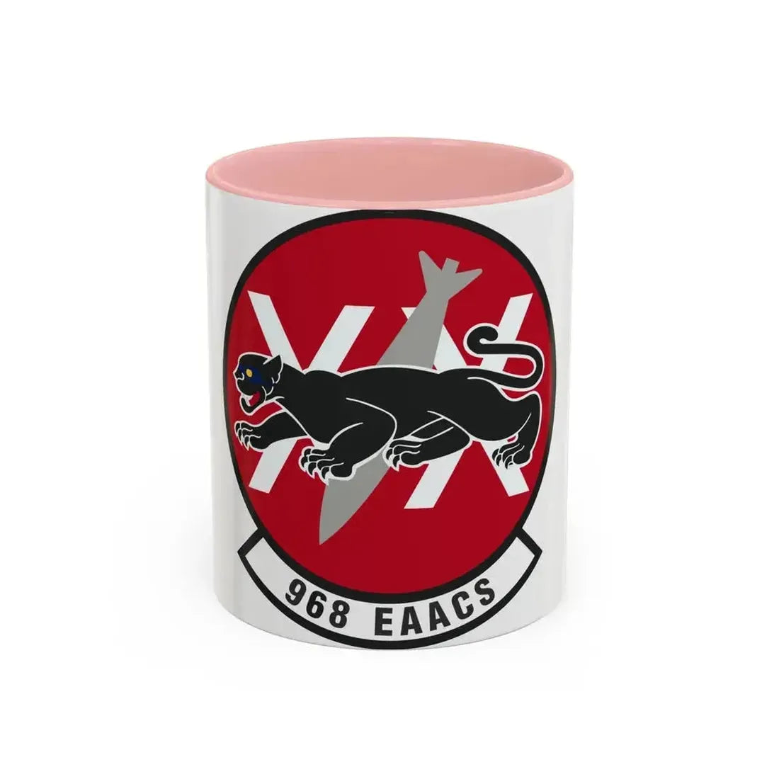 968th Expeditionary Airborne Air Control Squadron (U.S. Air Force) Accent Coffee Mug 11oz Pink - Go Mug Yourself