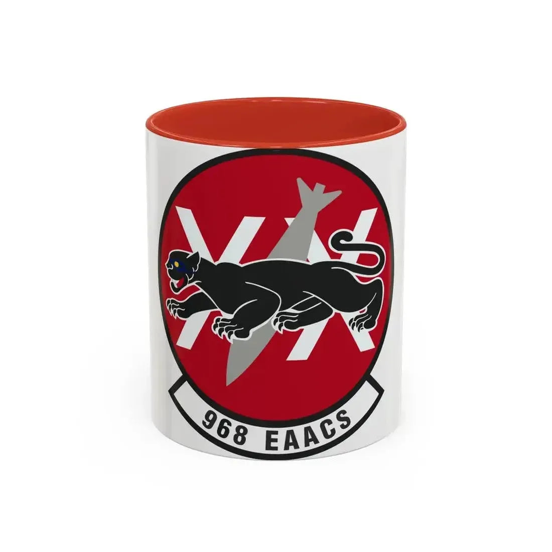 968th Expeditionary Airborne Air Control Squadron (U.S. Air Force) Accent Coffee Mug 11oz Red - Go Mug Yourself