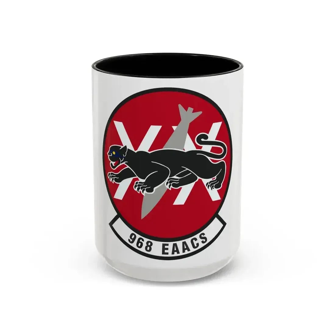 968th Expeditionary Airborne Air Control Squadron (U.S. Air Force) Accent Coffee Mug 15oz Black - Go Mug Yourself