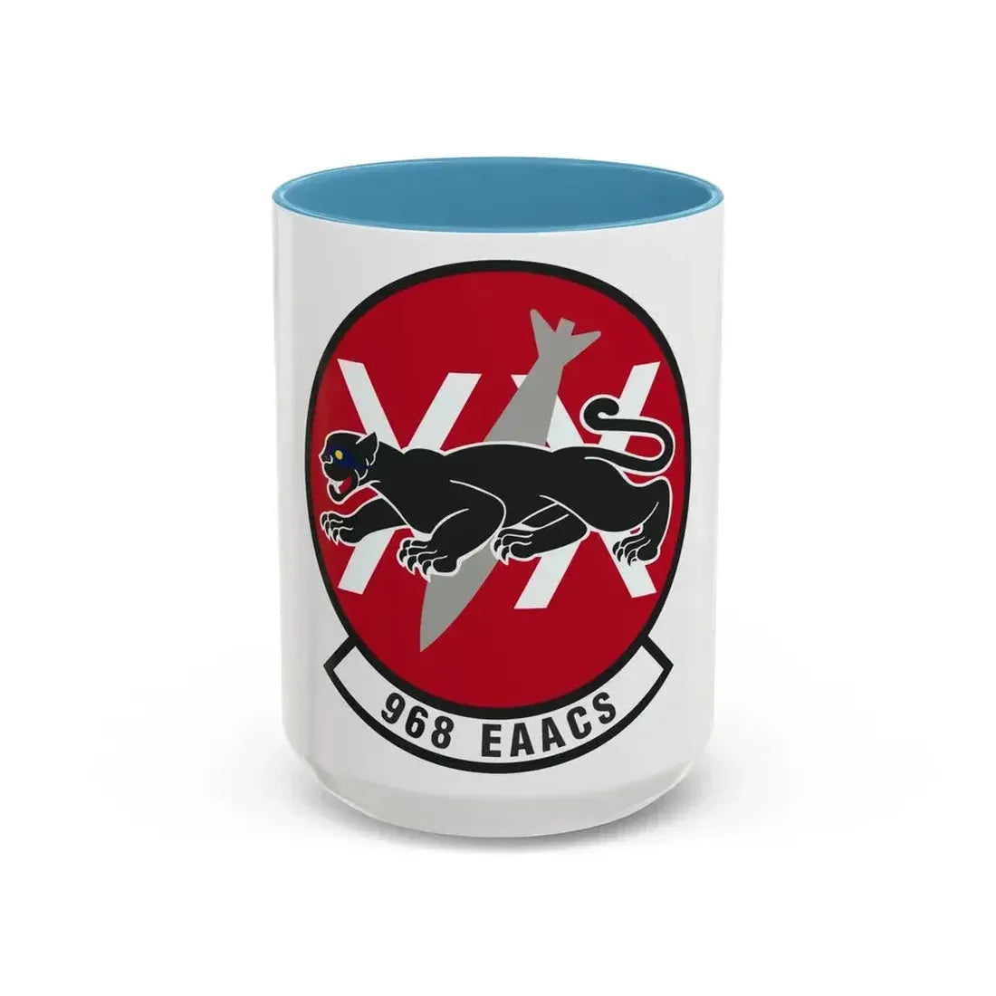 968th Expeditionary Airborne Air Control Squadron (U.S. Air Force) Accent Coffee Mug 15oz Light Blue - Go Mug Yourself