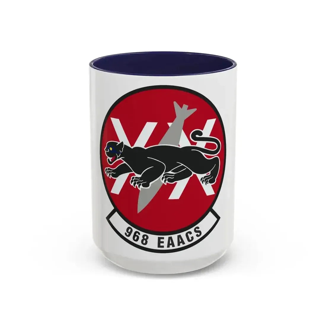 968th Expeditionary Airborne Air Control Squadron (U.S. Air Force) Accent Coffee Mug 15oz Navy - Go Mug Yourself