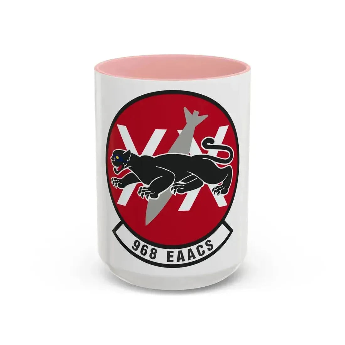 968th Expeditionary Airborne Air Control Squadron (U.S. Air Force) Accent Coffee Mug 15oz Pink - Go Mug Yourself