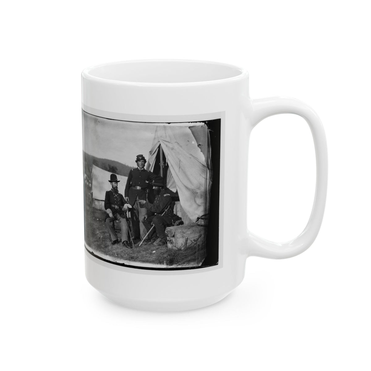 Antietam, Md. Col. John S. Crocker, Lt. Col. Benjamin C. Butler, And Adjutant Of 93d New York Volunteers (U.S. Civil War) White Coffee Mug