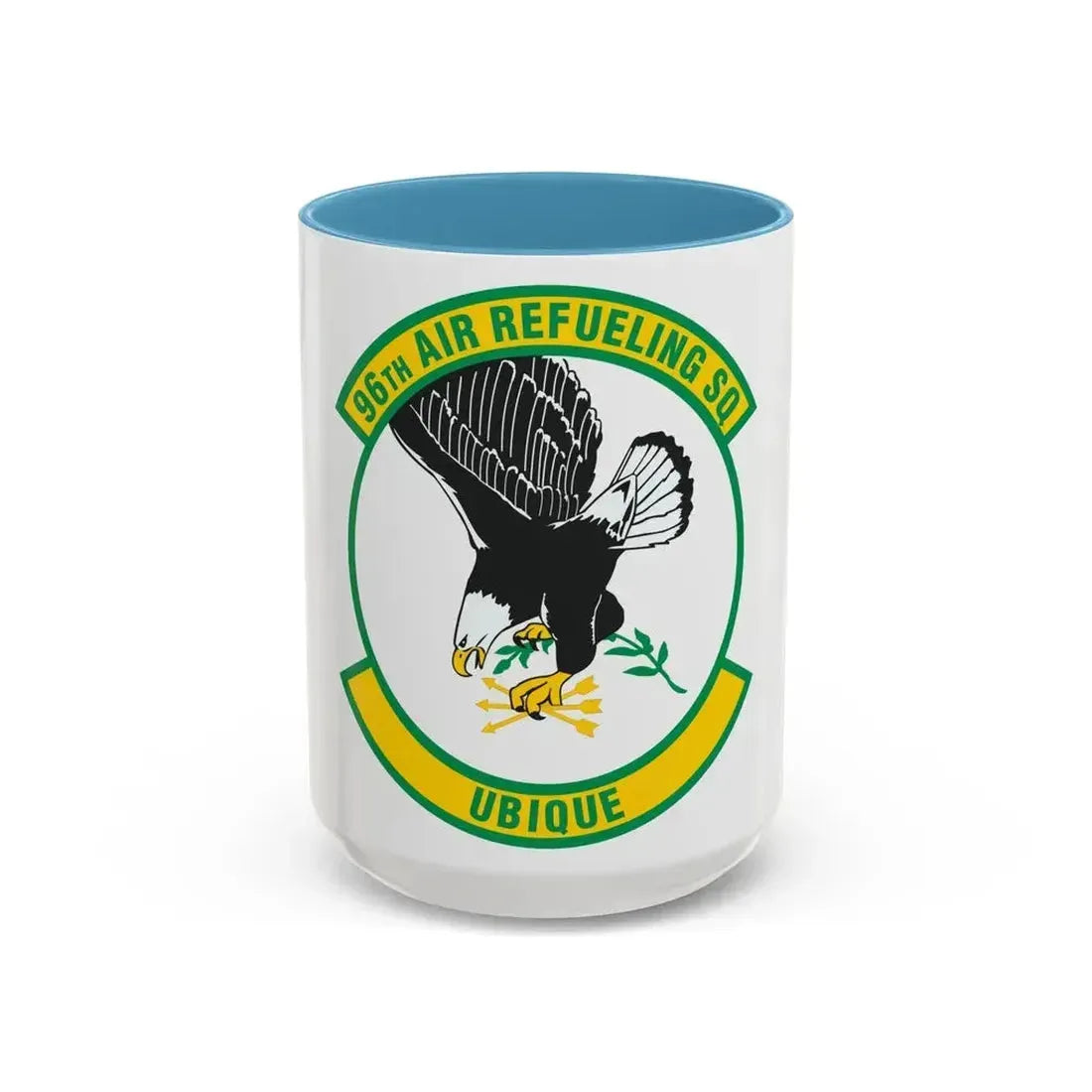 96th Air Refueling Squadron (U.S. Air Force) Accent Coffee Mug 15oz Light Blue - Go Mug Yourself