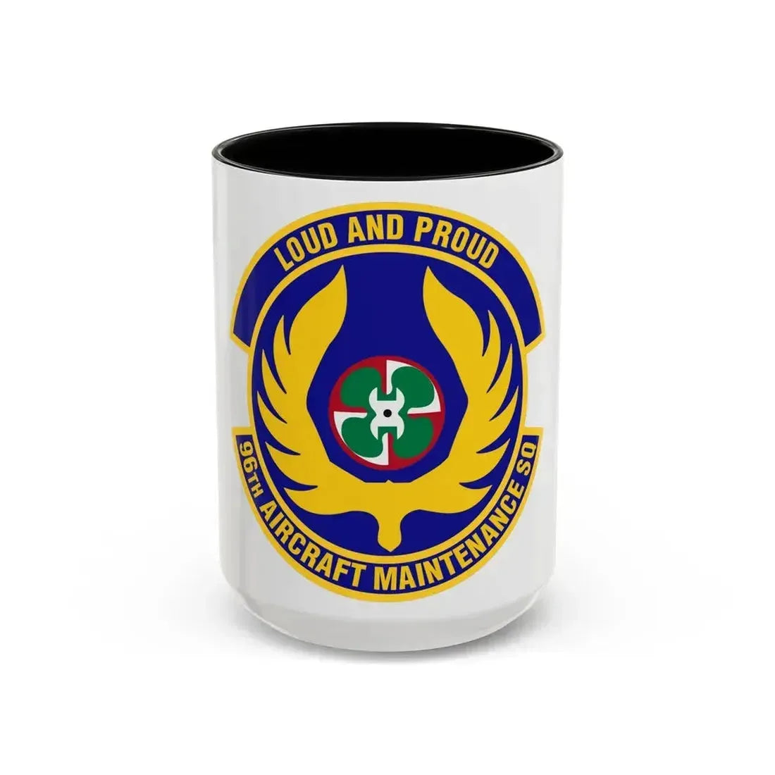 96th Aircraft Maintenance Squadron (U.S. Air Force) Accent Coffee Mug 15oz Black - Go Mug Yourself