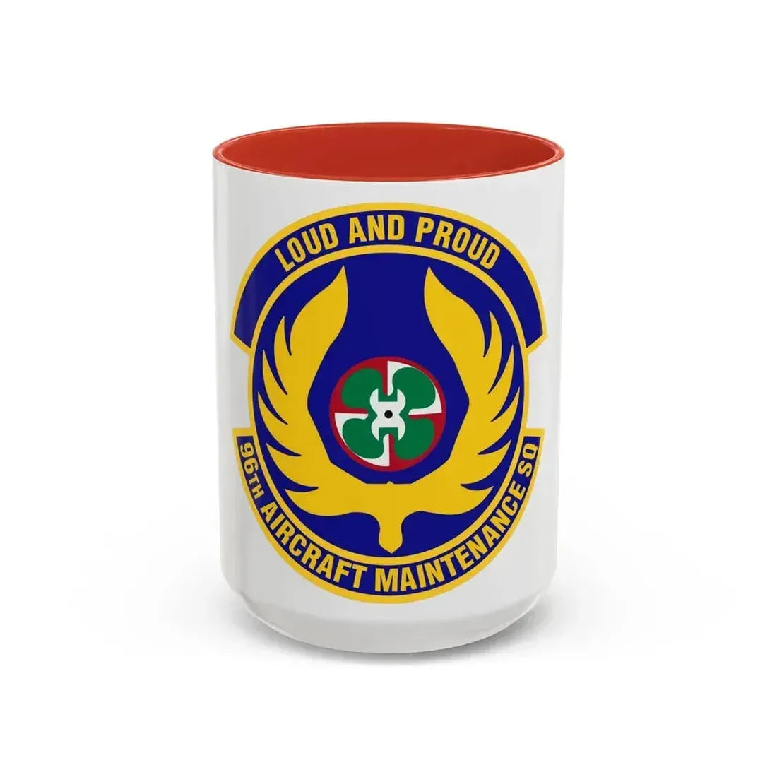 96th Aircraft Maintenance Squadron (U.S. Air Force) Accent Coffee Mug 15oz Red - Go Mug Yourself