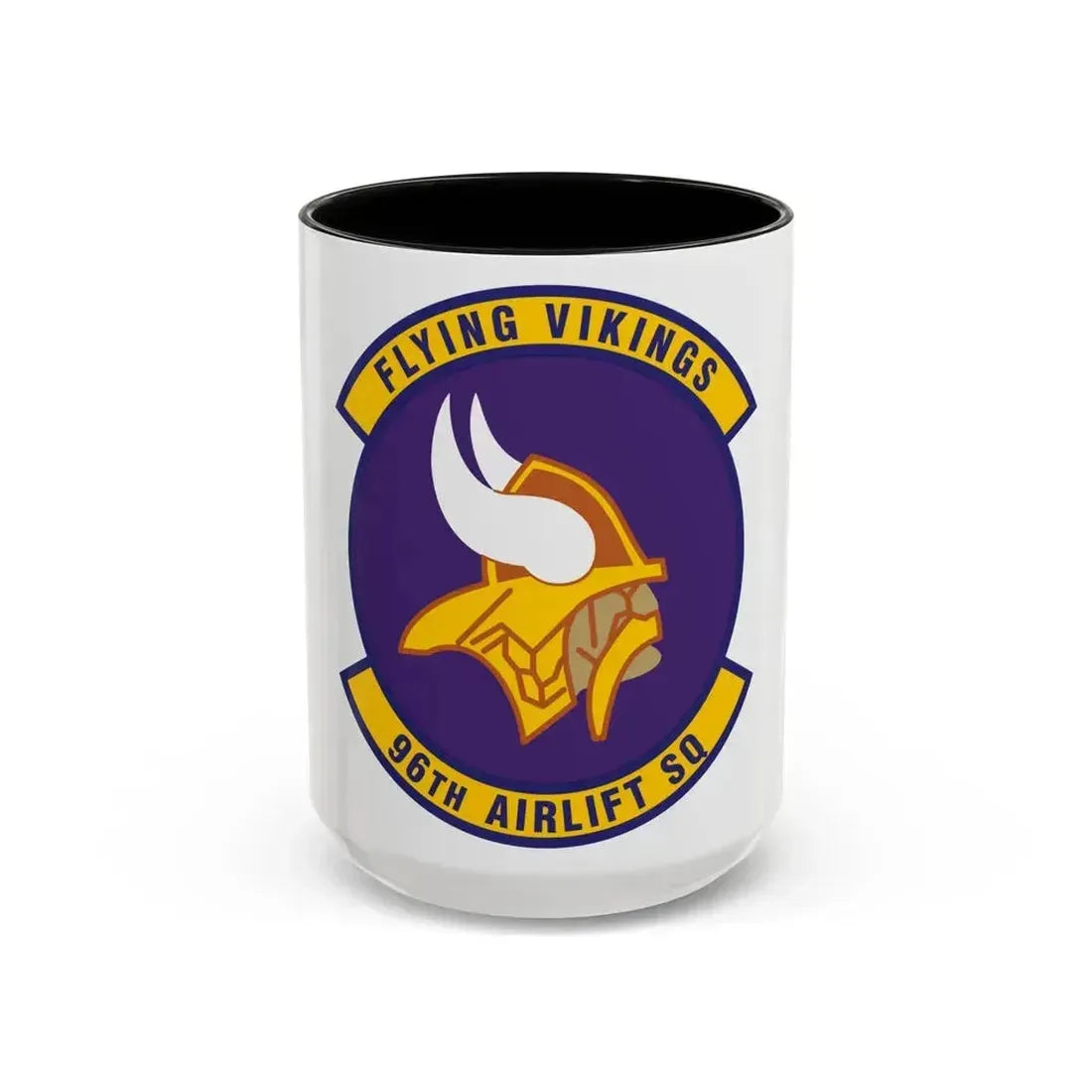 96th Airlift Squadron (U.S. Air Force) Accent Coffee Mug 15oz Black - Go Mug Yourself
