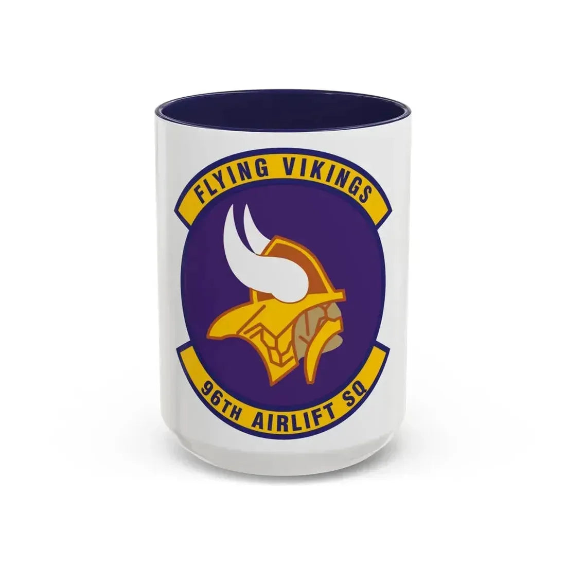 96th Airlift Squadron (U.S. Air Force) Accent Coffee Mug 15oz Navy - Go Mug Yourself