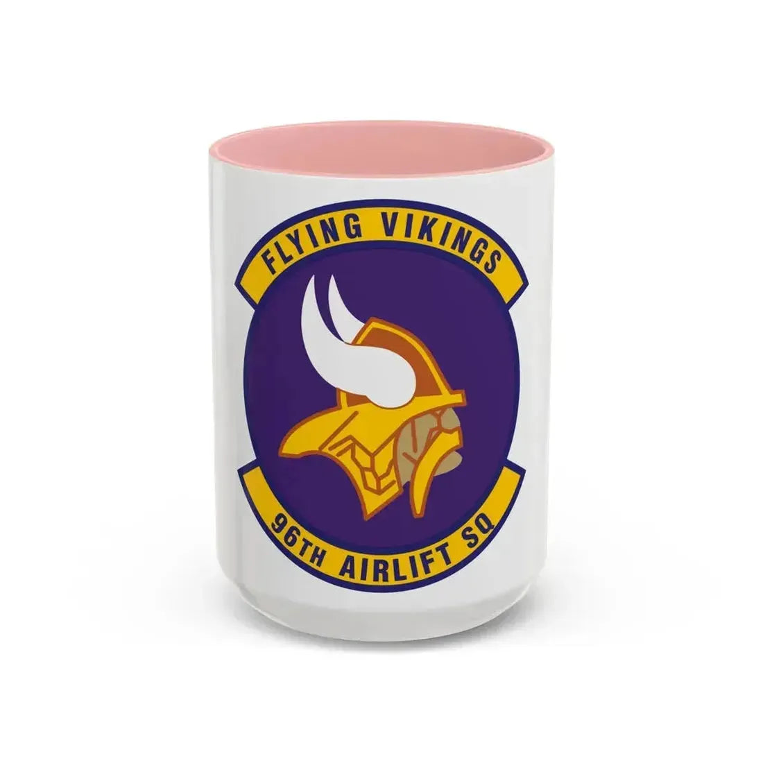 96th Airlift Squadron (U.S. Air Force) Accent Coffee Mug 15oz Pink - Go Mug Yourself