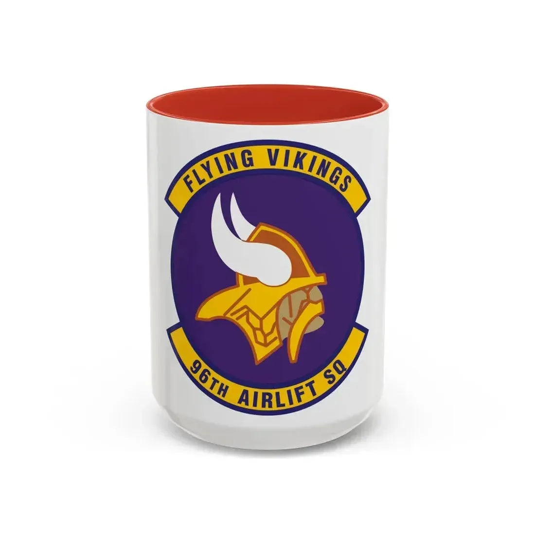 96th Airlift Squadron (U.S. Air Force) Accent Coffee Mug 15oz Red - Go Mug Yourself