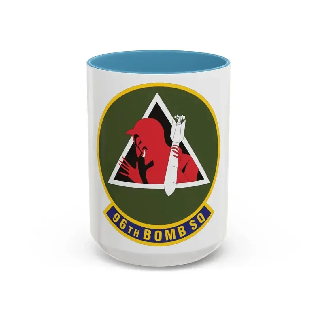 96th Bomb Squadron (U.S. Air Force) Accent Coffee Mug 15oz Light Blue - Go Mug Yourself