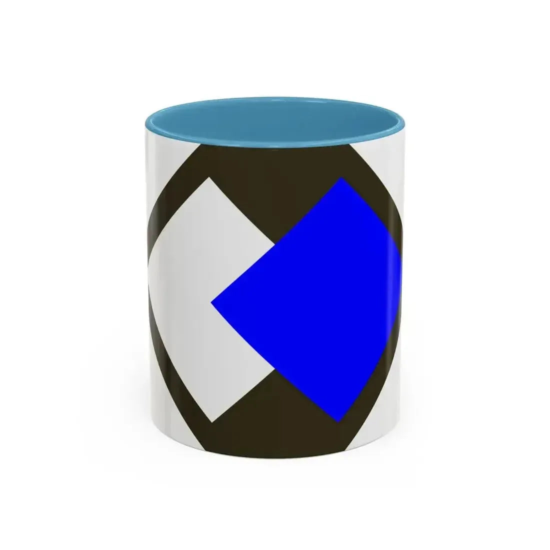 96th Infantry Division SSI (U.S. Army) Accent Coffee Mug 11oz Light Blue - Go Mug Yourself