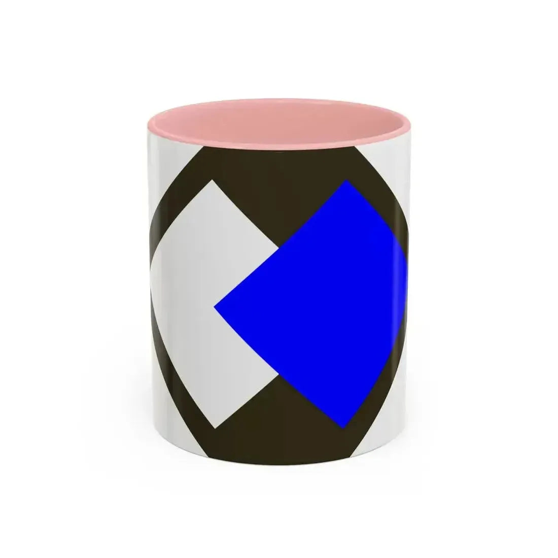 96th Infantry Division SSI (U.S. Army) Accent Coffee Mug 11oz Pink - Go Mug Yourself