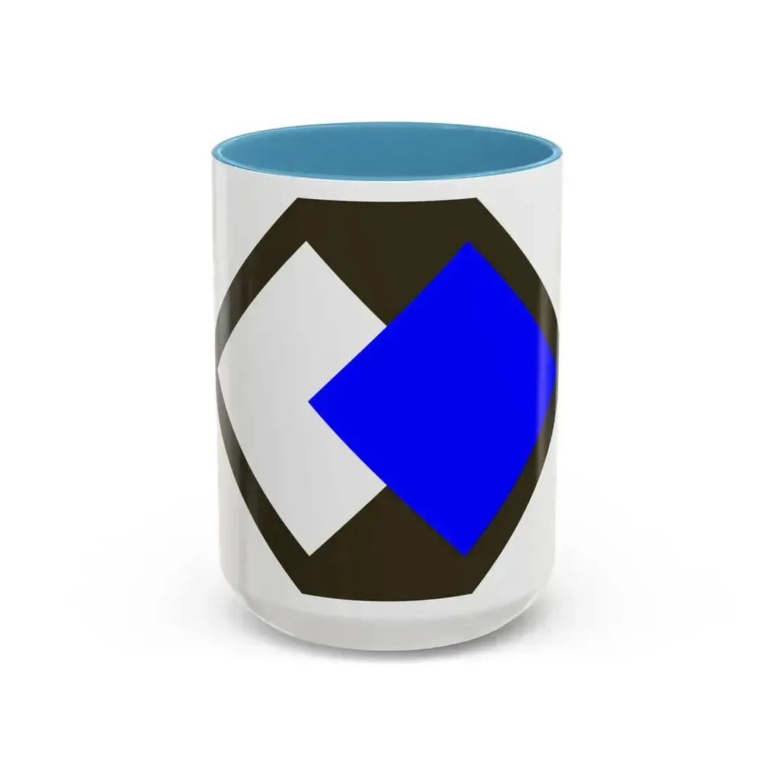 96th Infantry Division SSI (U.S. Army) Accent Coffee Mug 15oz Light Blue - Go Mug Yourself