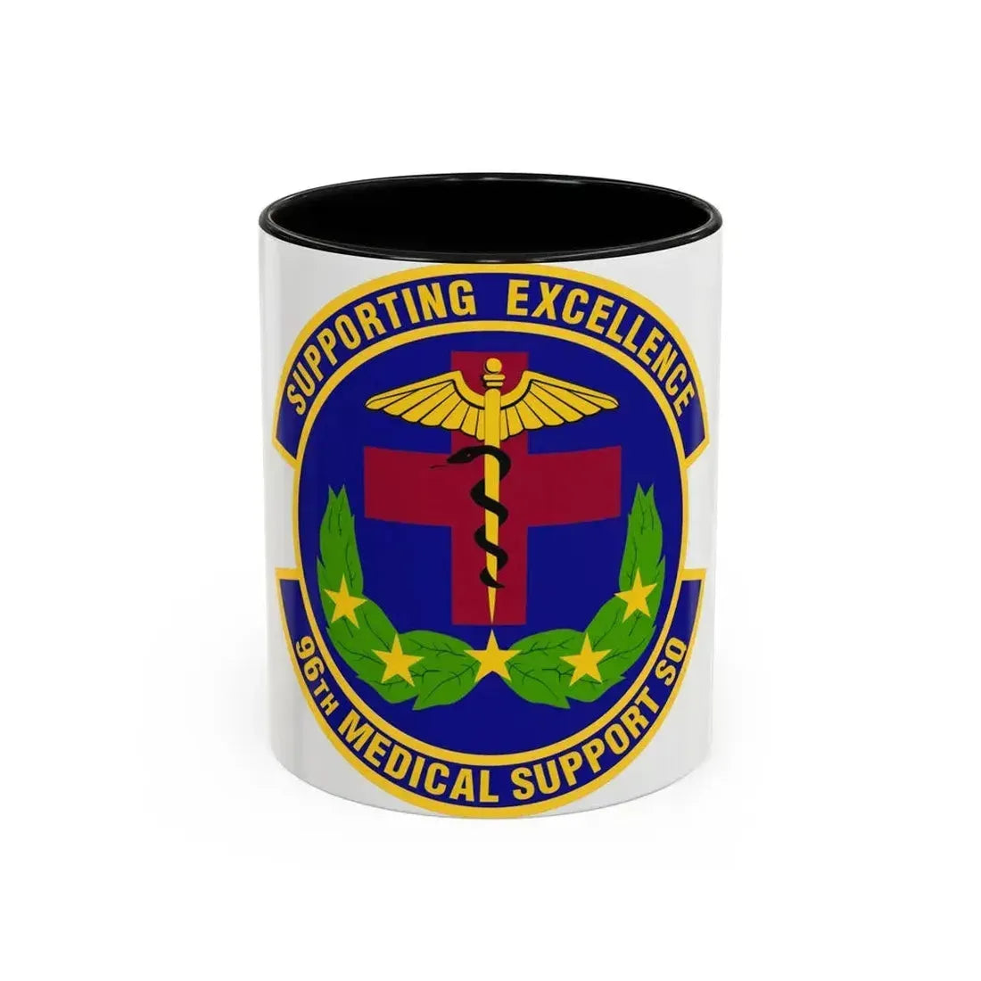 96th Medical Support Squadron (U.S. Air Force) Accent Coffee Mug 11oz Black - Go Mug Yourself
