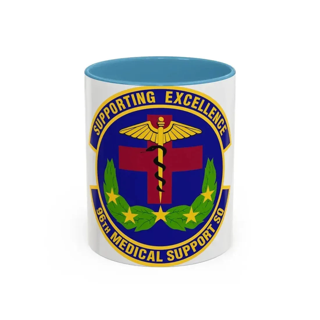 96th Medical Support Squadron (U.S. Air Force) Accent Coffee Mug 11oz Light Blue - Go Mug Yourself