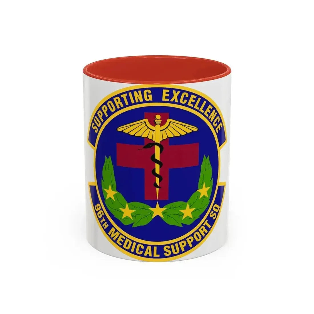 96th Medical Support Squadron (U.S. Air Force) Accent Coffee Mug 11oz Red - Go Mug Yourself