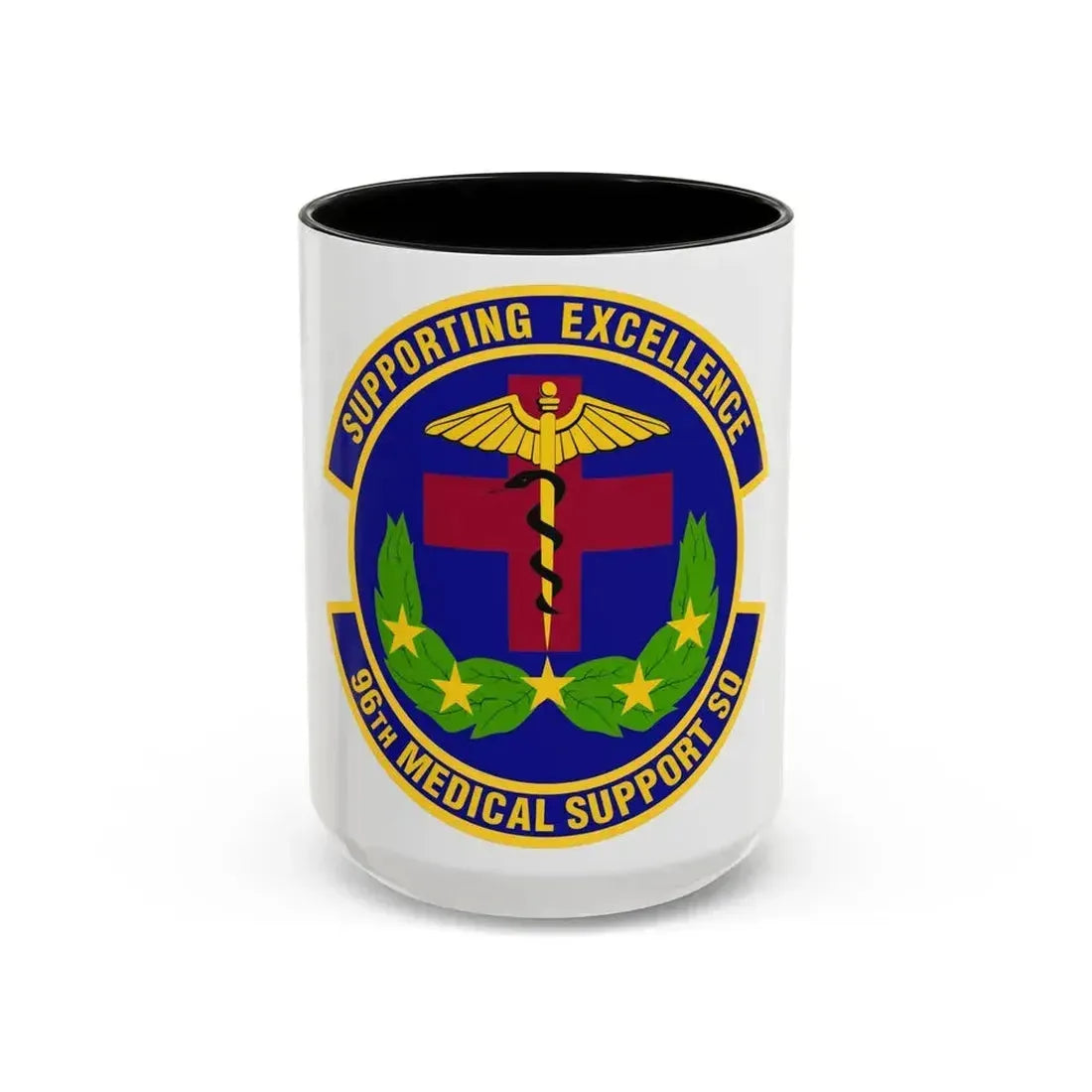 96th Medical Support Squadron (U.S. Air Force) Accent Coffee Mug 15oz Black - Go Mug Yourself