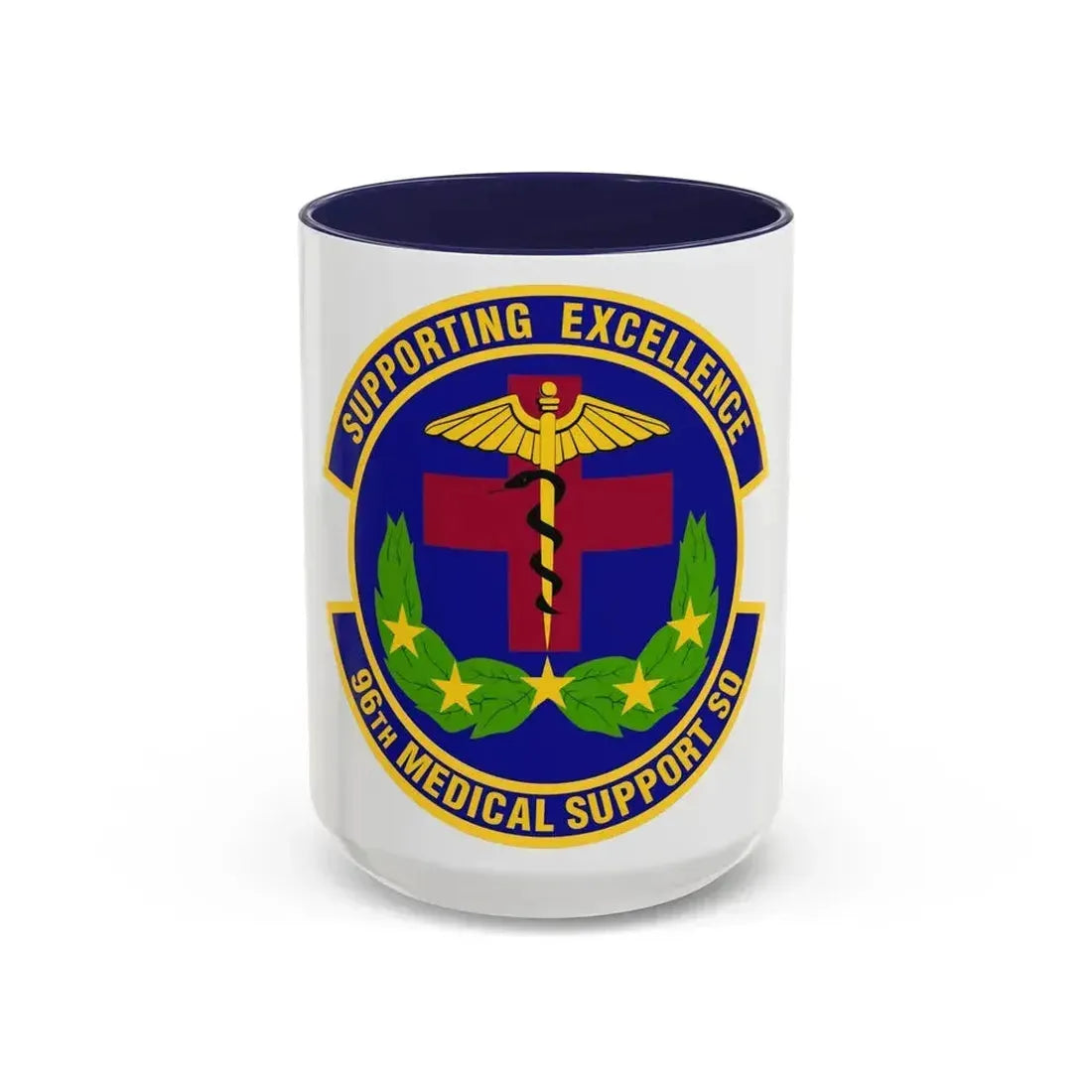 96th Medical Support Squadron (U.S. Air Force) Accent Coffee Mug 15oz Navy - Go Mug Yourself