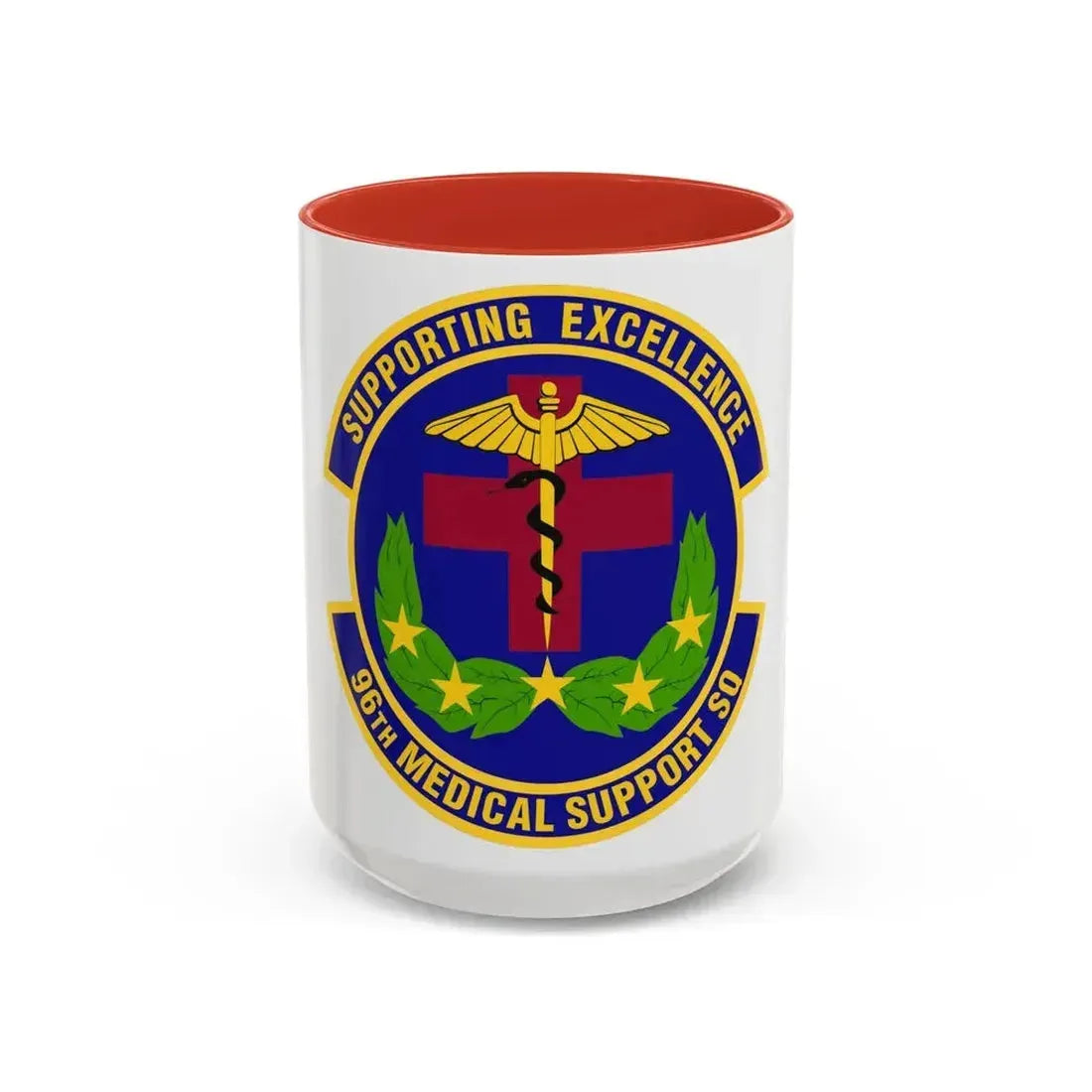 96th Medical Support Squadron (U.S. Air Force) Accent Coffee Mug 15oz Red - Go Mug Yourself