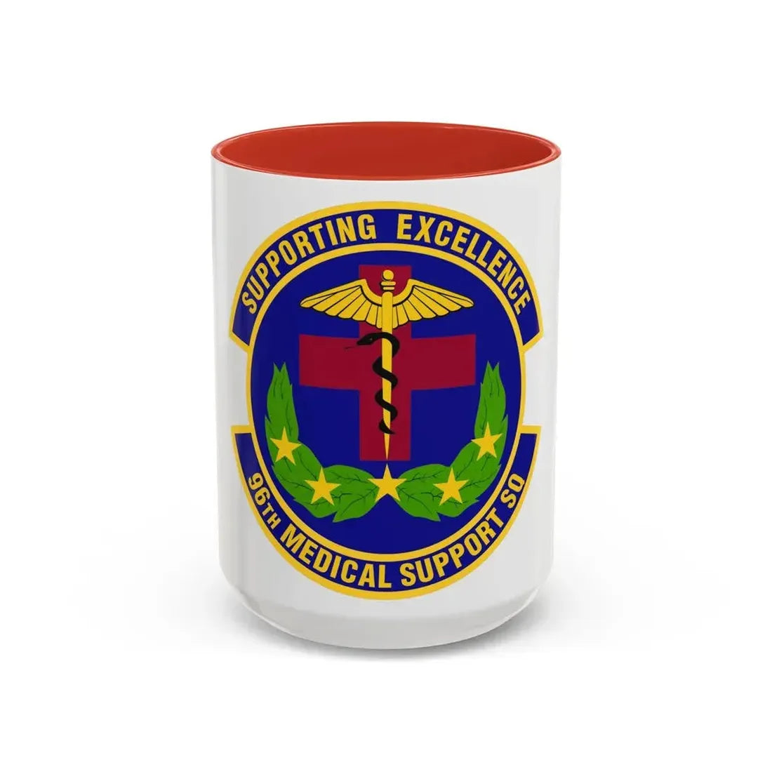 96th Medical Support Squadron (U.S. Air Force) Accent Coffee Mug 15oz Red - Go Mug Yourself
