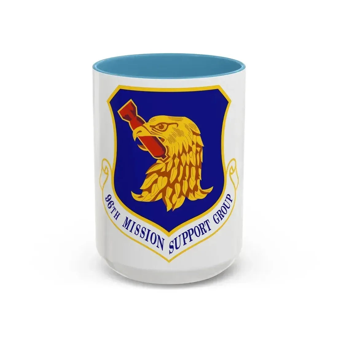 96th Mission Support Group (U.S. Air Force) Accent Coffee Mug 15oz Light Blue - Go Mug Yourself