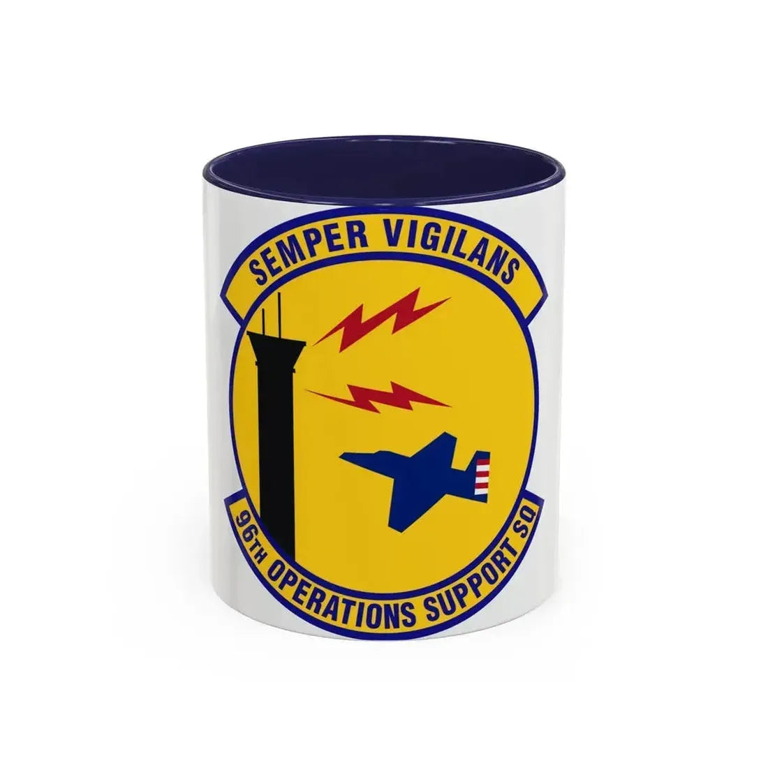 96th Operations Support Squadron (U.S. Air Force) Accent Coffee Mug 11oz Navy - Go Mug Yourself