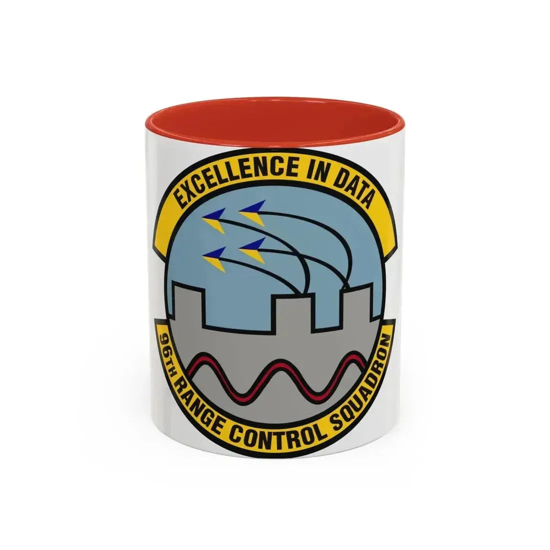 96th Range Control Squadron (U.S. Air Force) Accent Coffee Mug 11oz Red - Go Mug Yourself