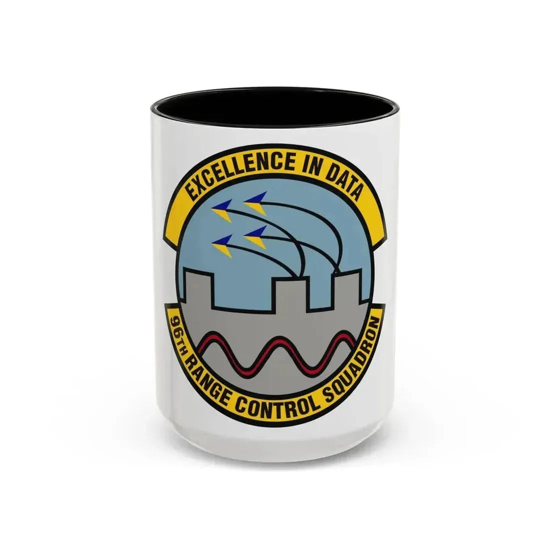96th Range Control Squadron (U.S. Air Force) Accent Coffee Mug 15oz Black - Go Mug Yourself
