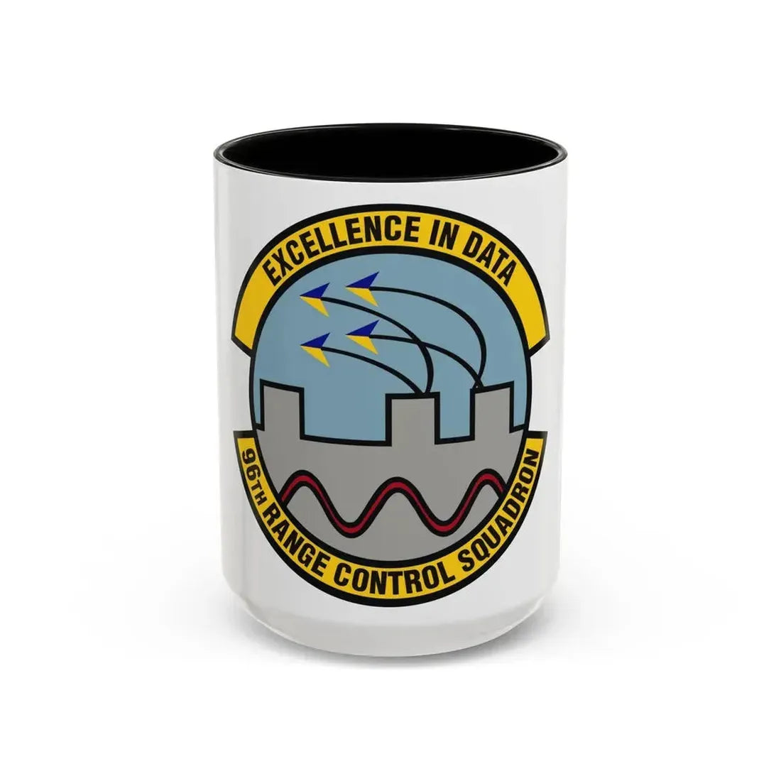 96th Range Control Squadron (U.S. Air Force) Accent Coffee Mug 15oz Black - Go Mug Yourself
