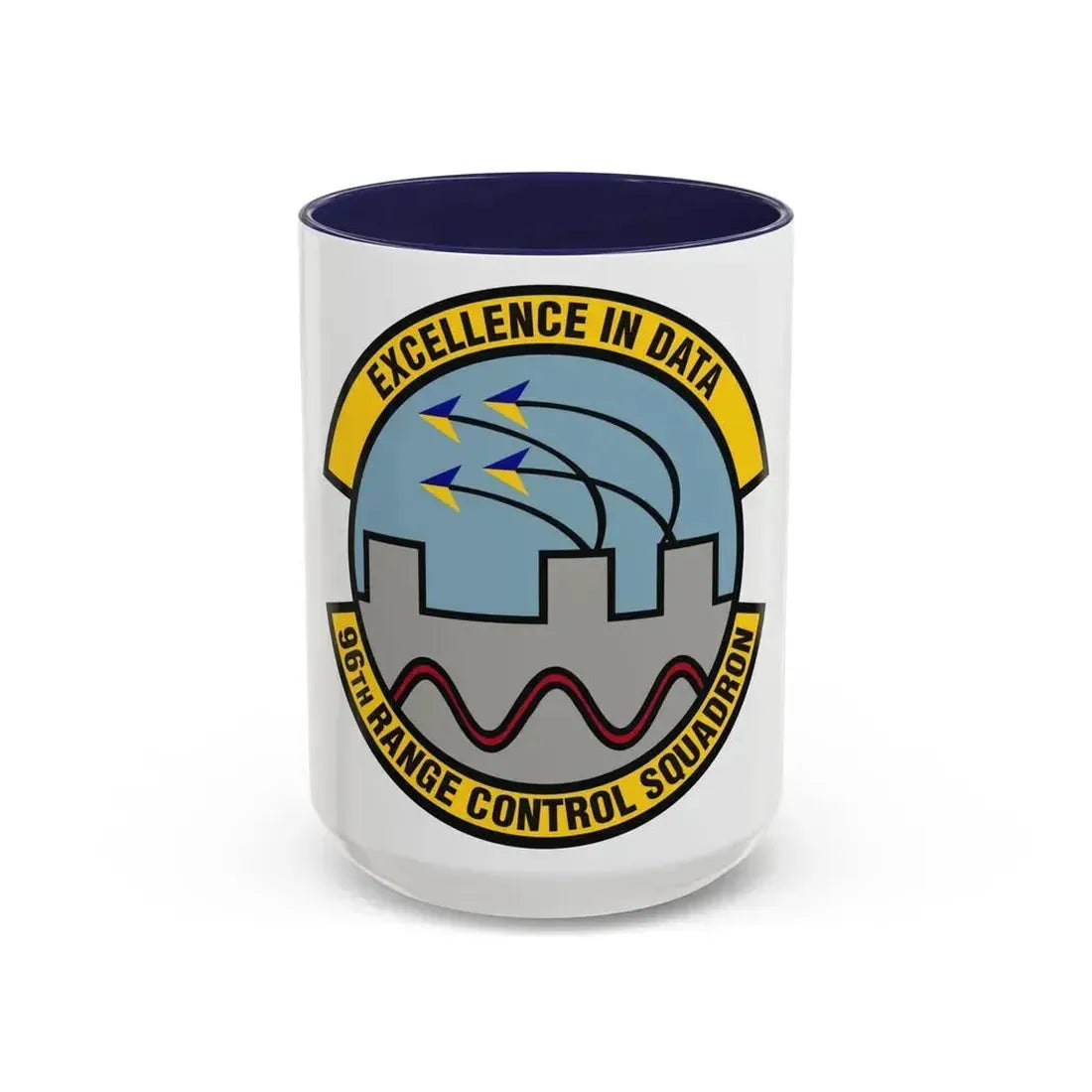 96th Range Control Squadron (U.S. Air Force) Accent Coffee Mug 15oz Navy - Go Mug Yourself