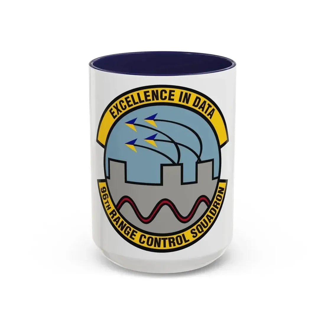 96th Range Control Squadron (U.S. Air Force) Accent Coffee Mug 15oz Navy - Go Mug Yourself