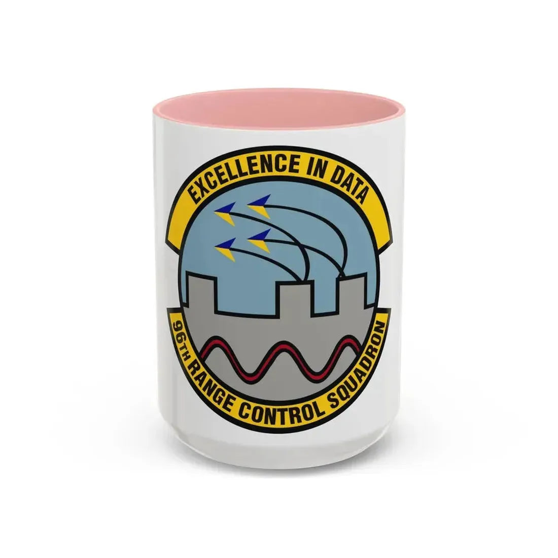 96th Range Control Squadron (U.S. Air Force) Accent Coffee Mug 15oz Pink - Go Mug Yourself