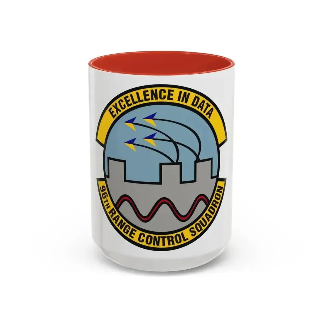96th Range Control Squadron (U.S. Air Force) Accent Coffee Mug 15oz Red - Go Mug Yourself