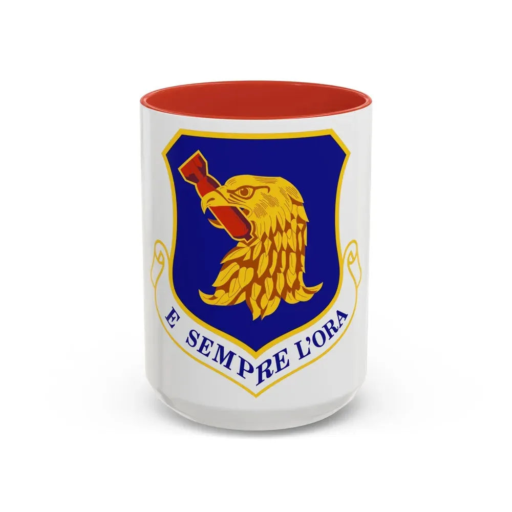 96th Test Wing (U.S. Air Force) Accent Coffee Mug 15oz Red - Go Mug Yourself