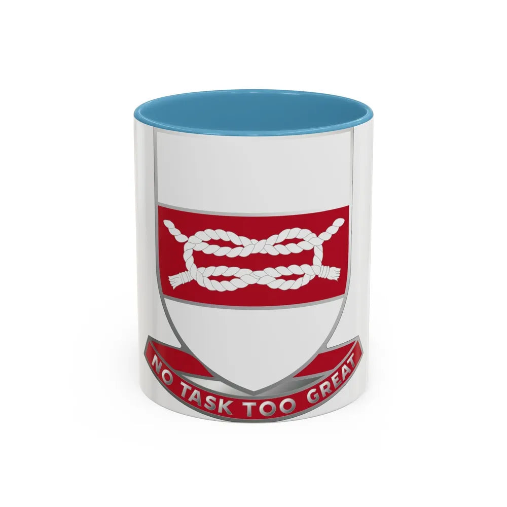 97 Engineer Battalion (U.S. Army) Accent Coffee Mug-11oz-Light Blue-Go Mug Yourself