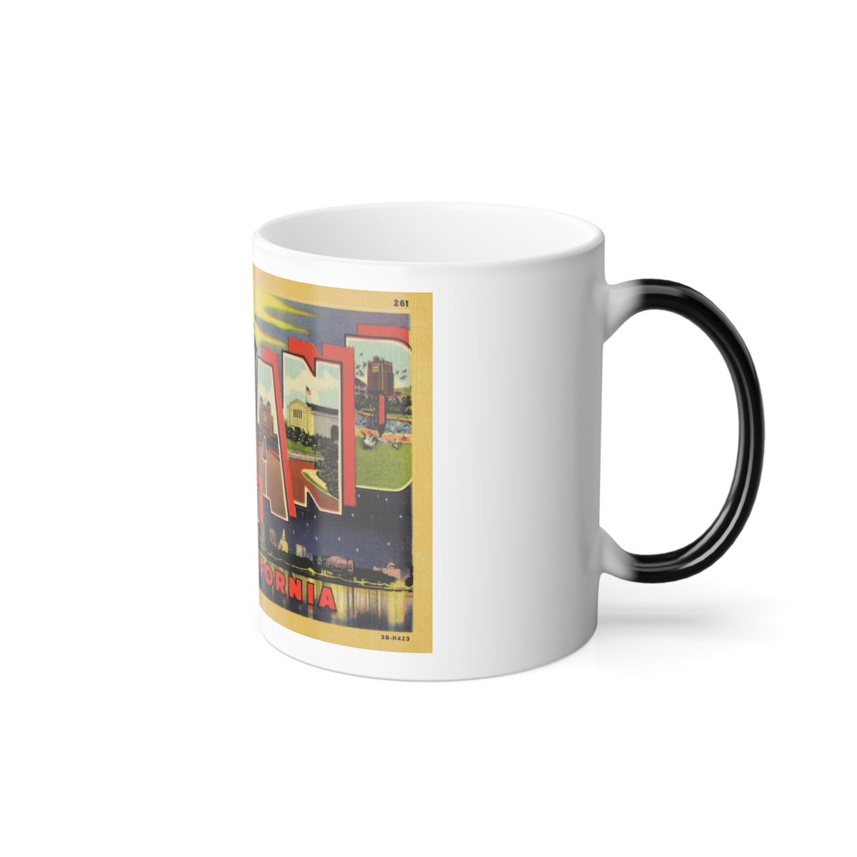 Greetings from Oakland California (Greeting Postcards) Color Changing Mug 11oz