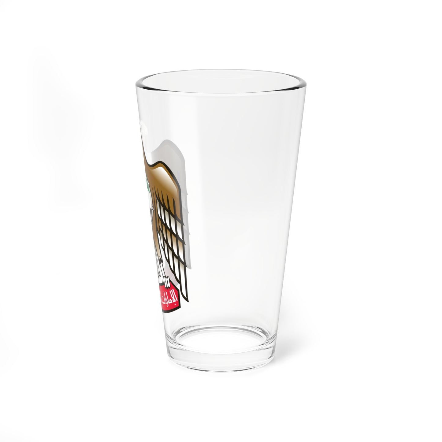 Emblem of the United Arab Emirates variant 1 (United Arab Emirates) (Coat of Arms) Pint Glass 16oz