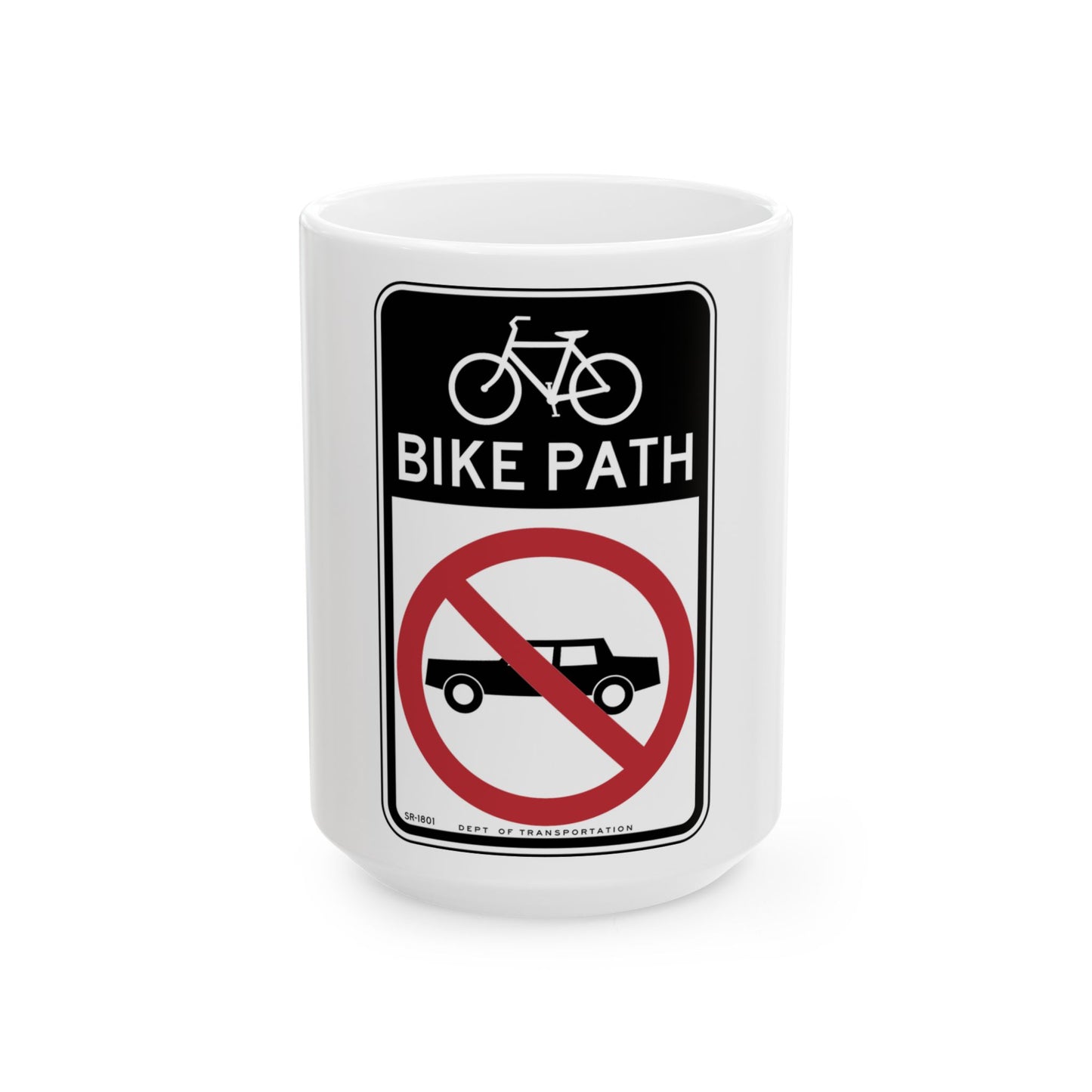 NYCDOT SR-1801 (New York) (Road Sign) White Coffee Mug