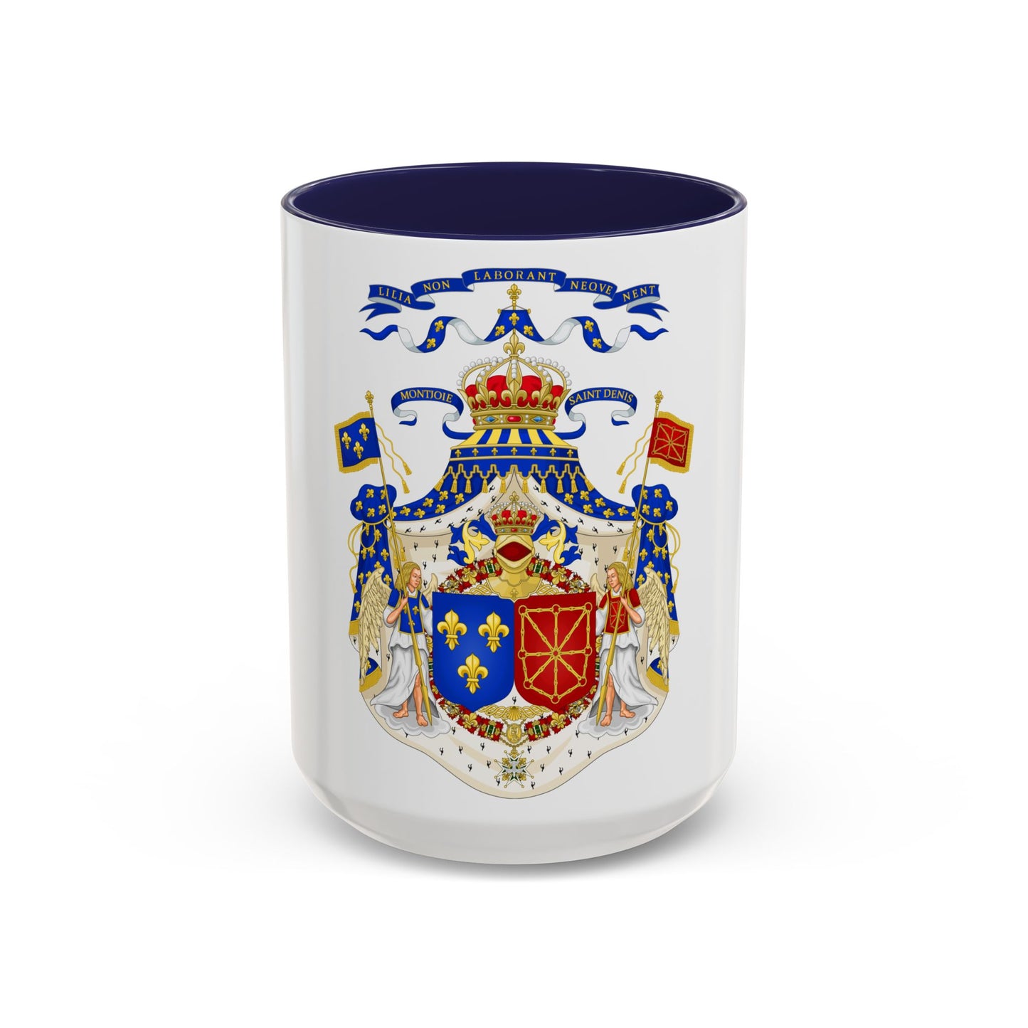 Grand Royal Coat of Arms of France & Navarre - Accent Coffee Mug