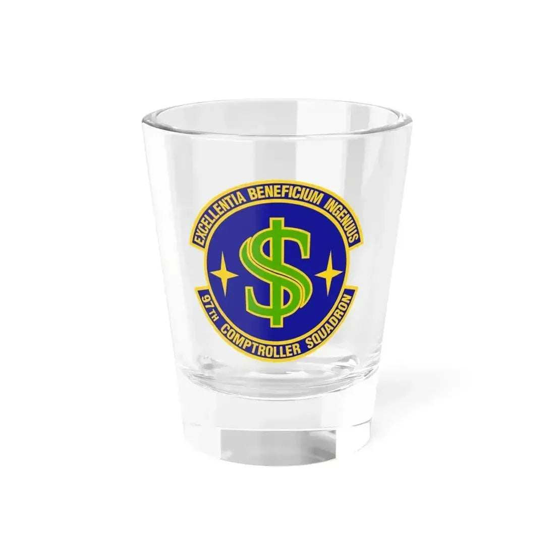 97th Comptroller Squadron (U.S. Air Force) Shot Glass 1.5oz 1.5oz - Go Mug Yourself