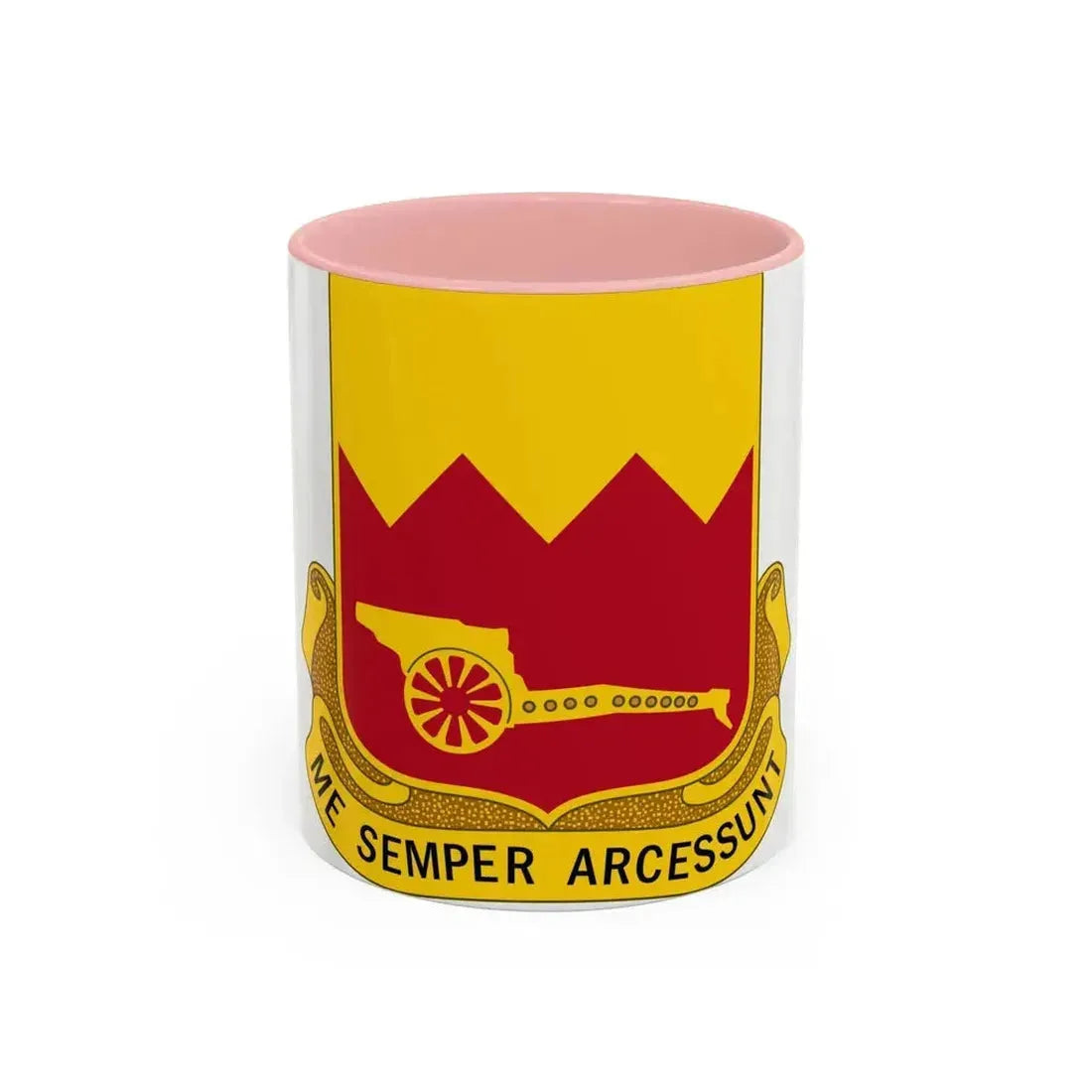 97th Field Artillery Battalion (U.S. Army) Accent Coffee Mug 11oz Pink - Go Mug Yourself