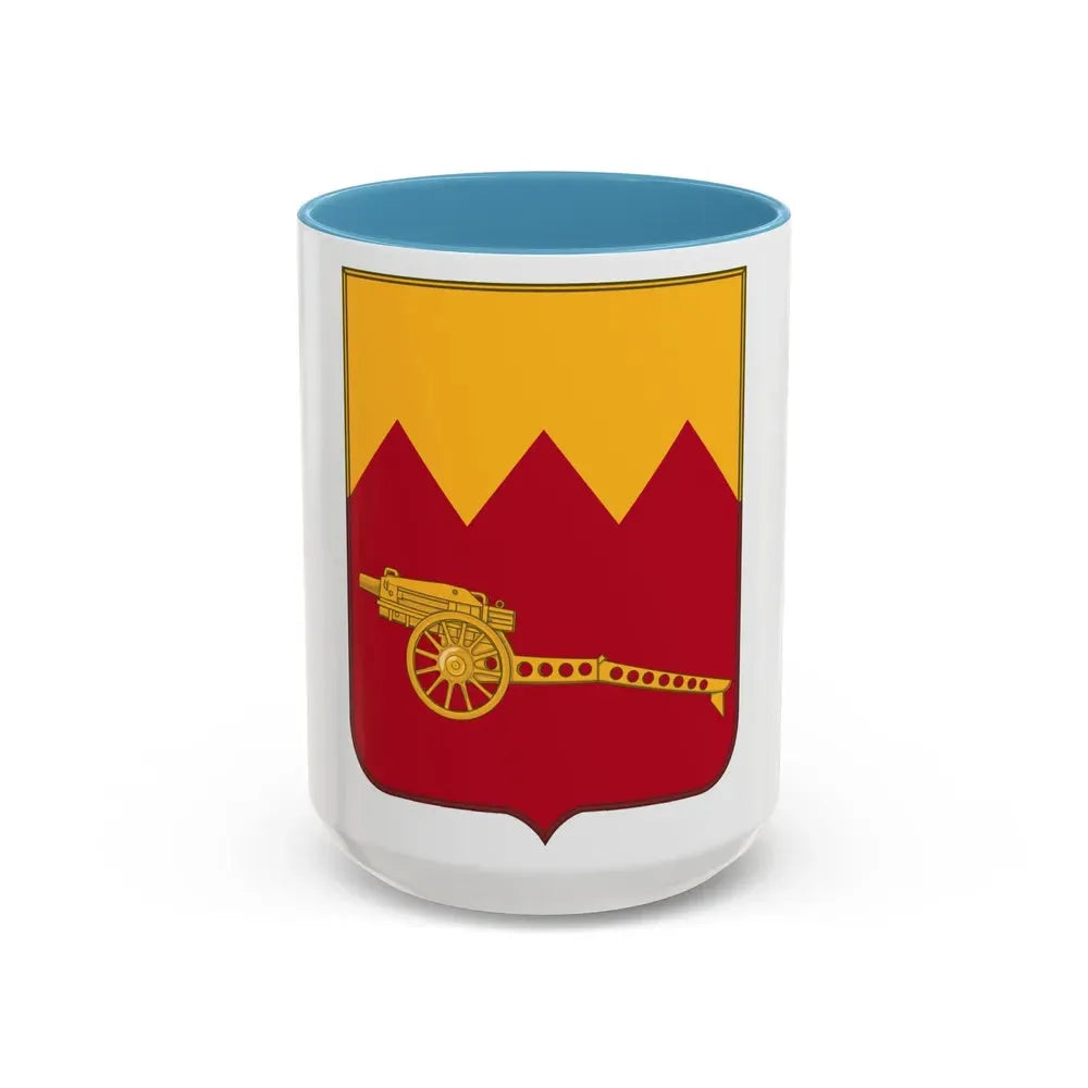 97th Field Artillery Battalion v2 (U.S. Army) Accent Coffee Mug 15oz Light Blue - Go Mug Yourself