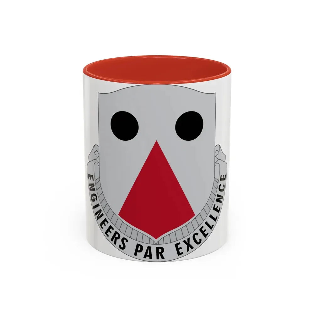980 Engineer Battalion (U.S. Army) Accent Coffee Mug 11oz Red - Go Mug Yourself