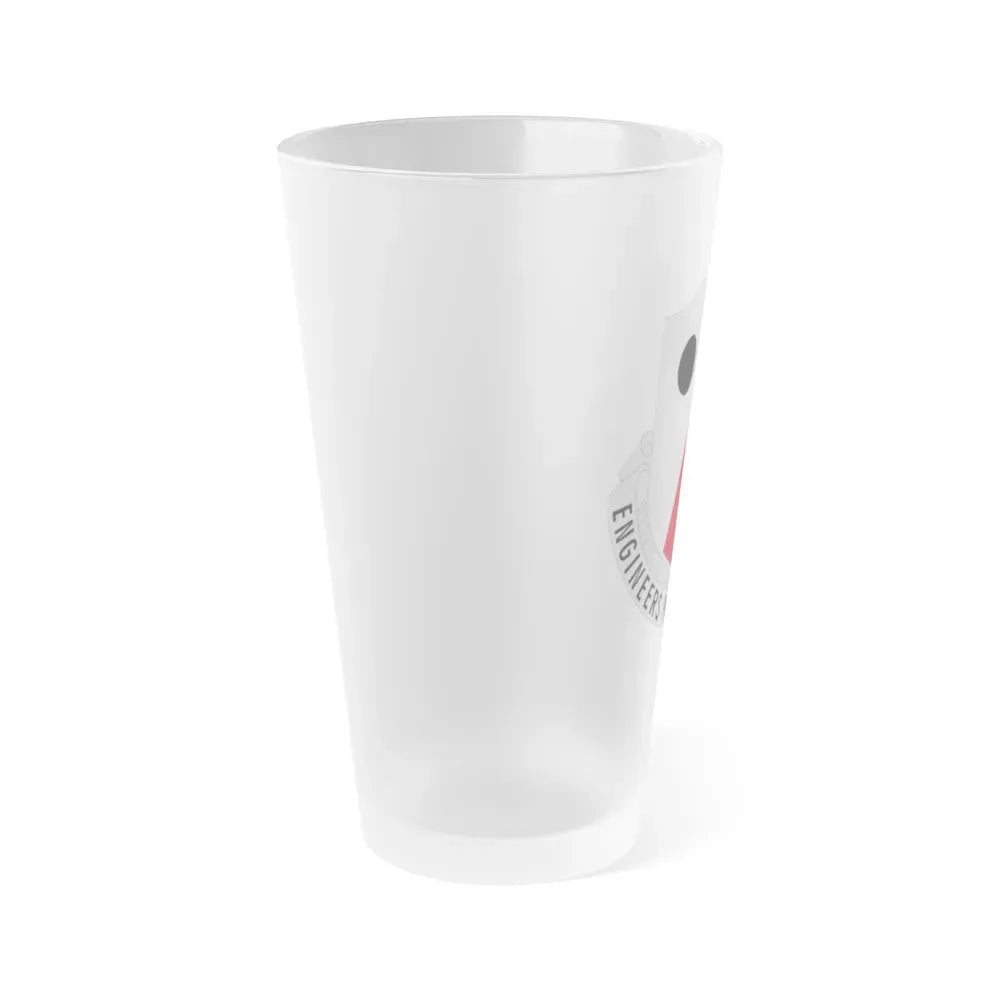 980 Engineer Battalion (U.S. Army) Frosted Pint Glass 16oz - Go Mug Yourself